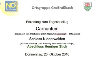 Einladung Carnuntum Niederweiden