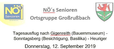 20190912 Tagesausflug Sonntagsberg Plakat